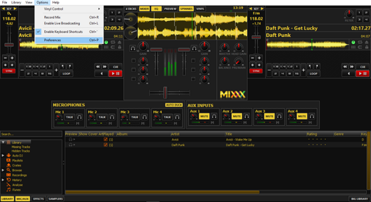 Mixxx Main Interface