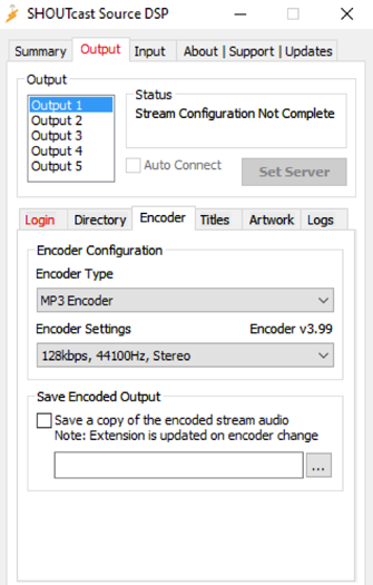 SHOUTcast Source DSP