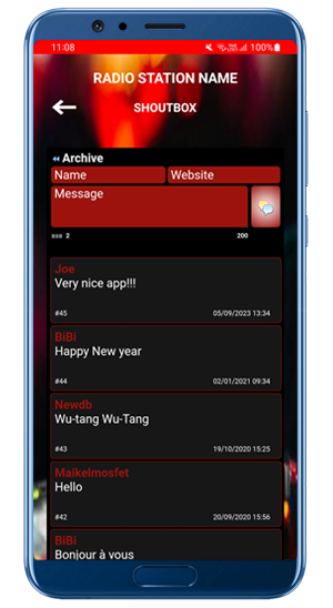 App SHOUTbox