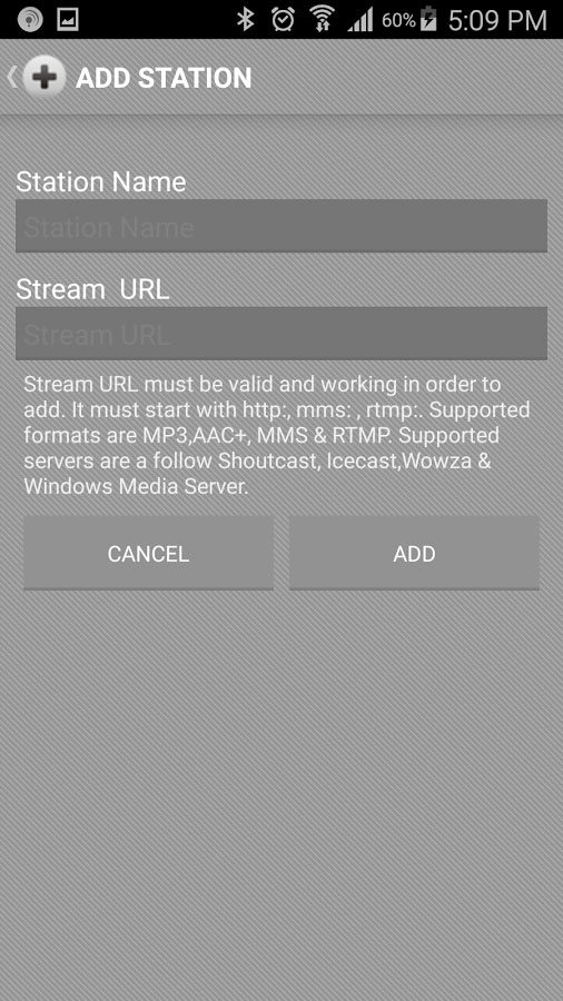 Net Radio Player Add station