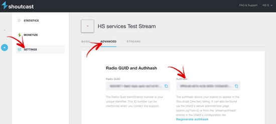 SHOUTcast Radiomanager Autjhash