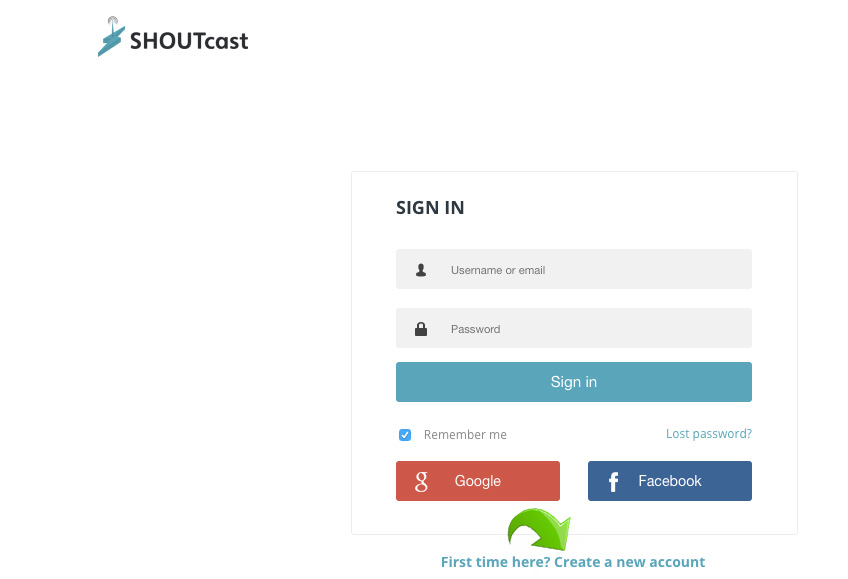 Create SHOUTcast v2 Authhash Key
